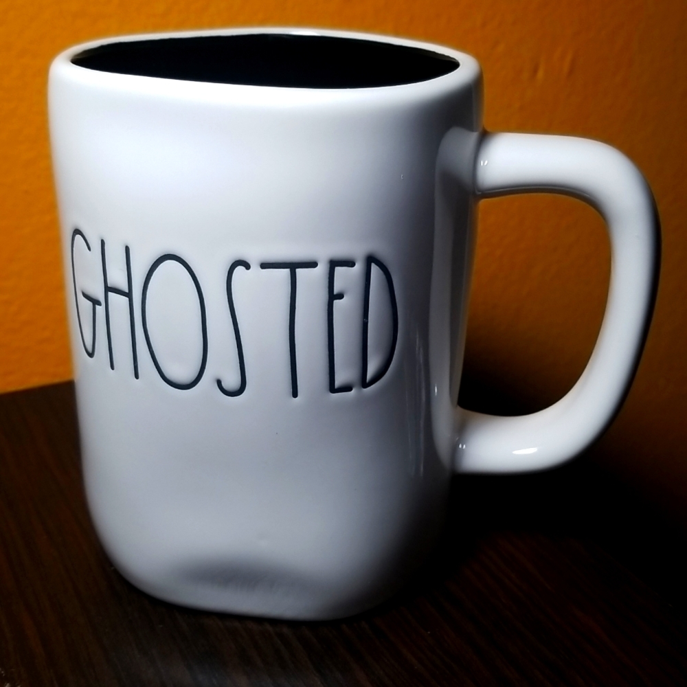 Rae Dunn "Ghosted" Halloween Black and White Mug